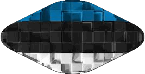 Oval Estonia Europa Banderas 