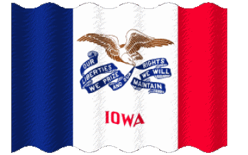 Sventola Iowa U.S.A - Stati America Bandiere 