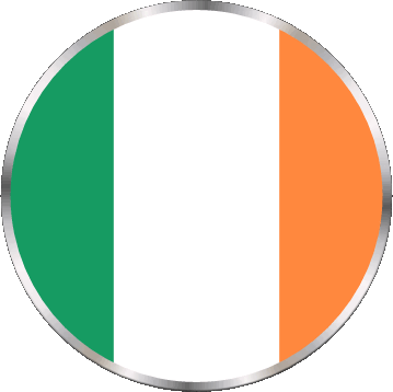 Round Ireland Europe Flags 