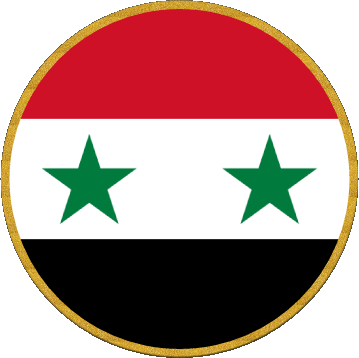 Rond Syrie Asie Drapeaux 