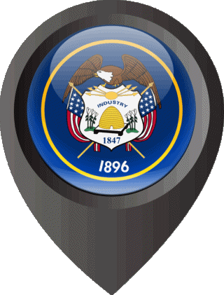 Epingle de Localisation Utah U.S.A - Etats Amériques Drapeaux 