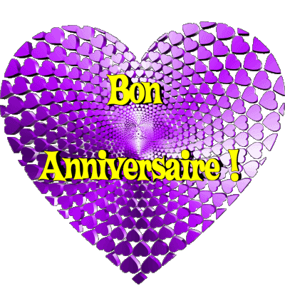 009 Coeur Bon Anniversaire Francese Messagi 