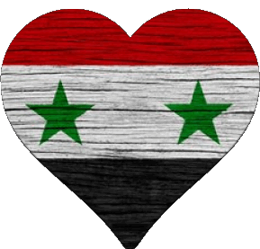 Cuore Siria Asia Bandiere 