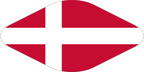 Oval Dinamarca Europa Banderas 