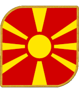 Square Macedonia Europe Flags 