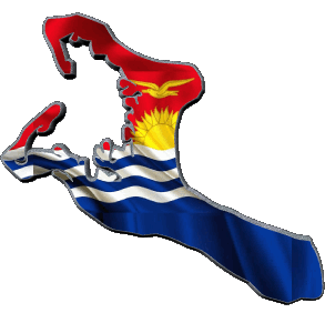 Map Kiribati Oceania Flags 