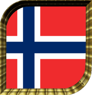 Quadrato Norvegia Europa Bandiere 