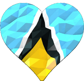 Cuore Santa Lucia America Bandiere 