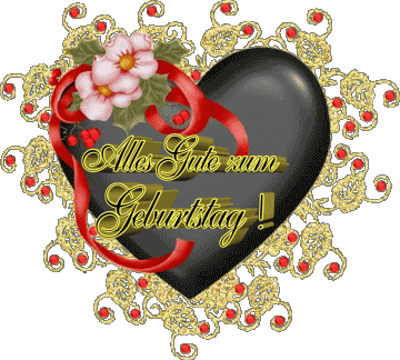 004 Herz Alles Gute zum Geburtstag Alemán Mensajes 