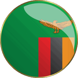 Tondo Zambia Africa Bandiere 