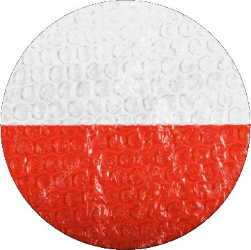 Round Poland Europe Flags 