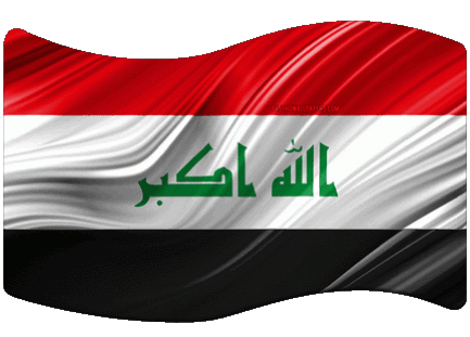 Rettangolo Iraq Asia Bandiere 