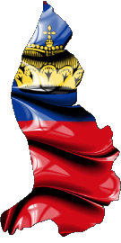 Carte Liechtenstein Europe Drapeaux 