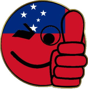 Smiley - OK Samoa Oceania Flags 