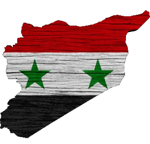 Carte Syrie Asie Drapeaux 