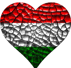 Heart Hungary Europe Flags 