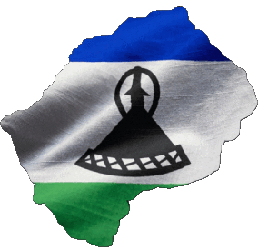 Map Lesotho Africa Flags 