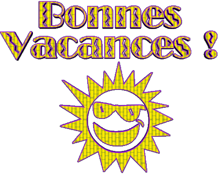 04 Fond Transparent Bonnes Vacances Français Messages 