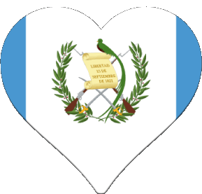 Cuore Guatemala America Bandiere 