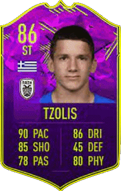 Christos Tzolis Grecia F I F A - Giocatori carte Videogiochi Multimedia 