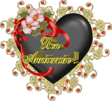 005 Coeur Bon Anniversaire French Messages 
