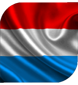 Square Luxembourg Europe Flags 