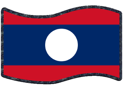 Rectangle Laos Asie Drapeaux 