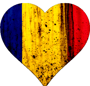 Cuore Chad Africa Bandiere 