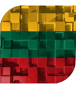 Square Lithuania Europe Flags 
