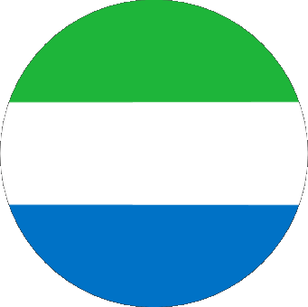 Runde Sierra Leone Afrika Fahnen 