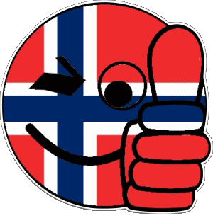 Smiley - OK Norvège Europe Drapeaux 