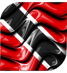 Square Trinité et Tobago America Flags 