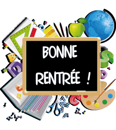 012 Fond Transparent Bonne Rentrée Français Messages 