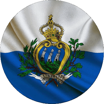 Runde San Marino Europa Fahnen 