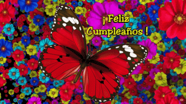 002 Animated Background Mariposas Feliz Cumpleaños Spanish Messages 