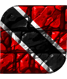 Carré Trinité et Tobago Amériques Drapeaux 