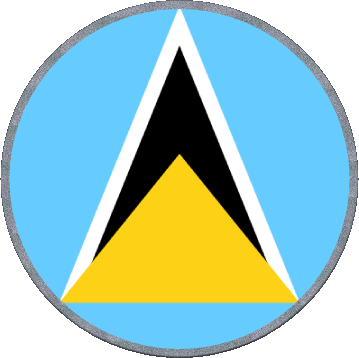 Rond Sainte Lucie Amériques Drapeaux 