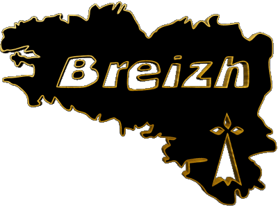 Map Brittany Regions France Flags 