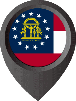 Epingle de Localisation Georgie U.S.A - Etats Amériques Drapeaux 