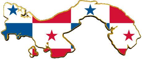 Carte Panama Amériques Drapeaux 