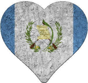 Corazón Guatemala América Banderas 