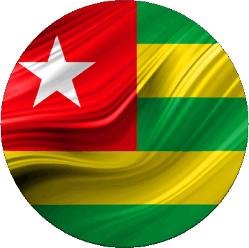 Rond Togo Afrika Fahnen 