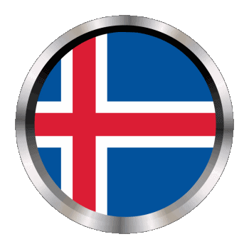 Rond - Anneaux Islande Europe Drapeaux 
