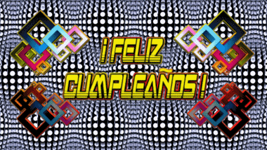 004 Fond Animé Abstracto - Geométrico Feliz Cumpleaños Espagnol Messages 
