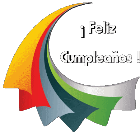 019 Fondo transparente Abstracto - Geométrico Feliz Cumpleaños Español Mensajes 