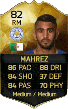 Riyad Mahrez Algeria F I F A - Card Players Video Games Multi Media 