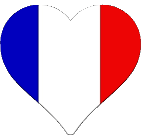 Corazón Nacional Francia Banderas 