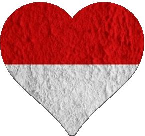 Heart Monaco Europe Flags 