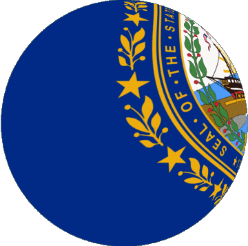 Esfera - Cubo New Hampshire U.S.A - Estados América Banderas 