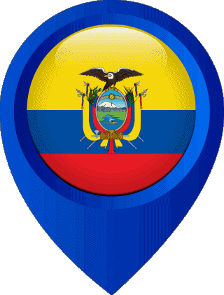 Epingle de Localisation Equateur Amériques Drapeaux 